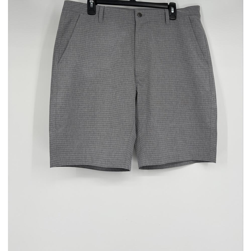 FootJoy performance light weight shorts heather charcoal stripe